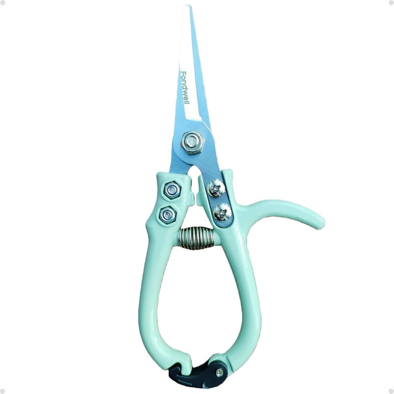Fondwell 6" Pruning Shears Garden Scissors: Ultra Sharp Garden Clippers - Reliable Flower Snips for Trimming Small Plants - Image 1